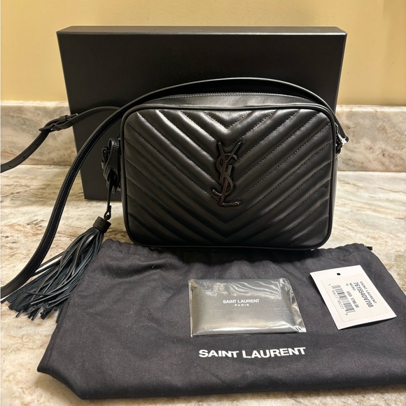 Saint Laurent Lou Lou Medium YSL Camera Bag with Pocket in Quilted Leather - Picture 2 of 15